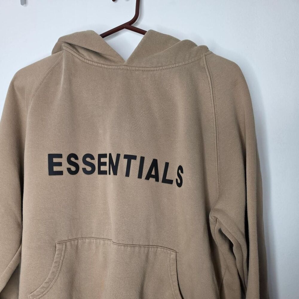 Essentials Men's Tan and Brown Hoodie